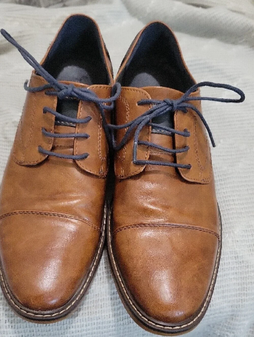 Restoration Mens 9M Lowry Classic Two-Tone Brown & Black Leather Derby Oxfords
